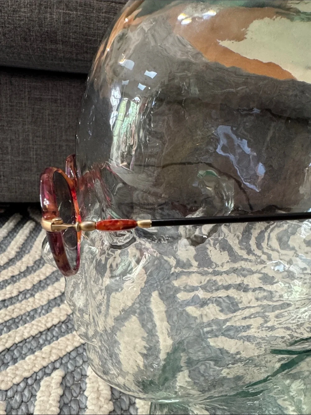 Vintage 90s Made in France Oval Tortoise Eyeglass Frames